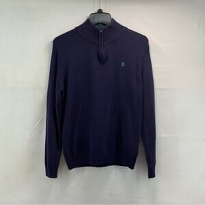 IZOD Boys XL 14/16 Navy Zip neck sweater